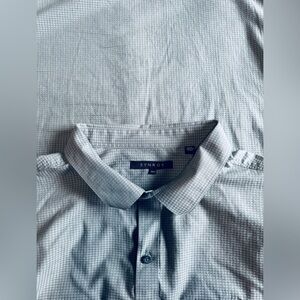 Synrgy Men's Patterned (Gray) Short Sleeve ButtonUp (3XLT)